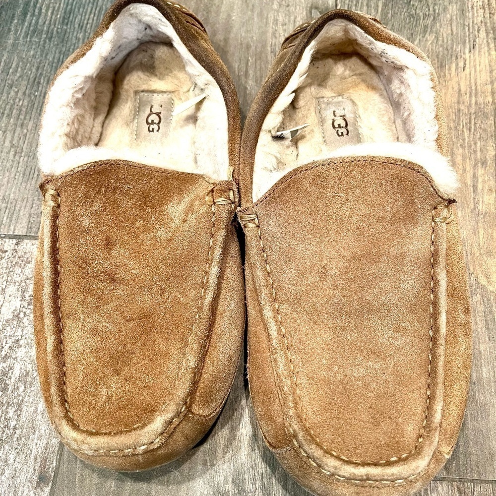 UGG Ascot Mens Slipper moccasin Loafers Slip On Casual Suede 1101110 Size 10